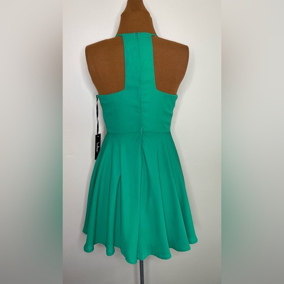 NWT Lulus Glamorous Grace Green Skater Dress Size XS - Picture 3 of 10